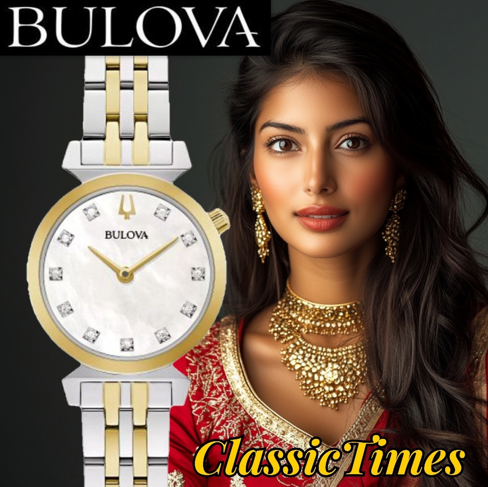 ***SOLD*** Bulova Regatta Diamond Accent Two-Tone with Mother Of Pearl Dial